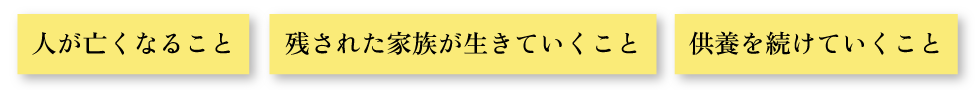 残された家族が生きていくこと供養を続けていくこと人が亡くなること